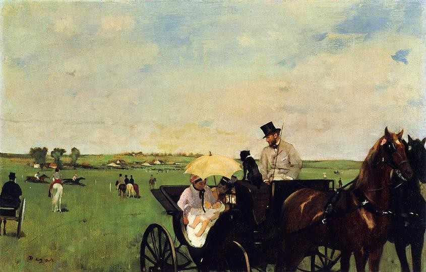 Edgar Degas A Carriage at the Races